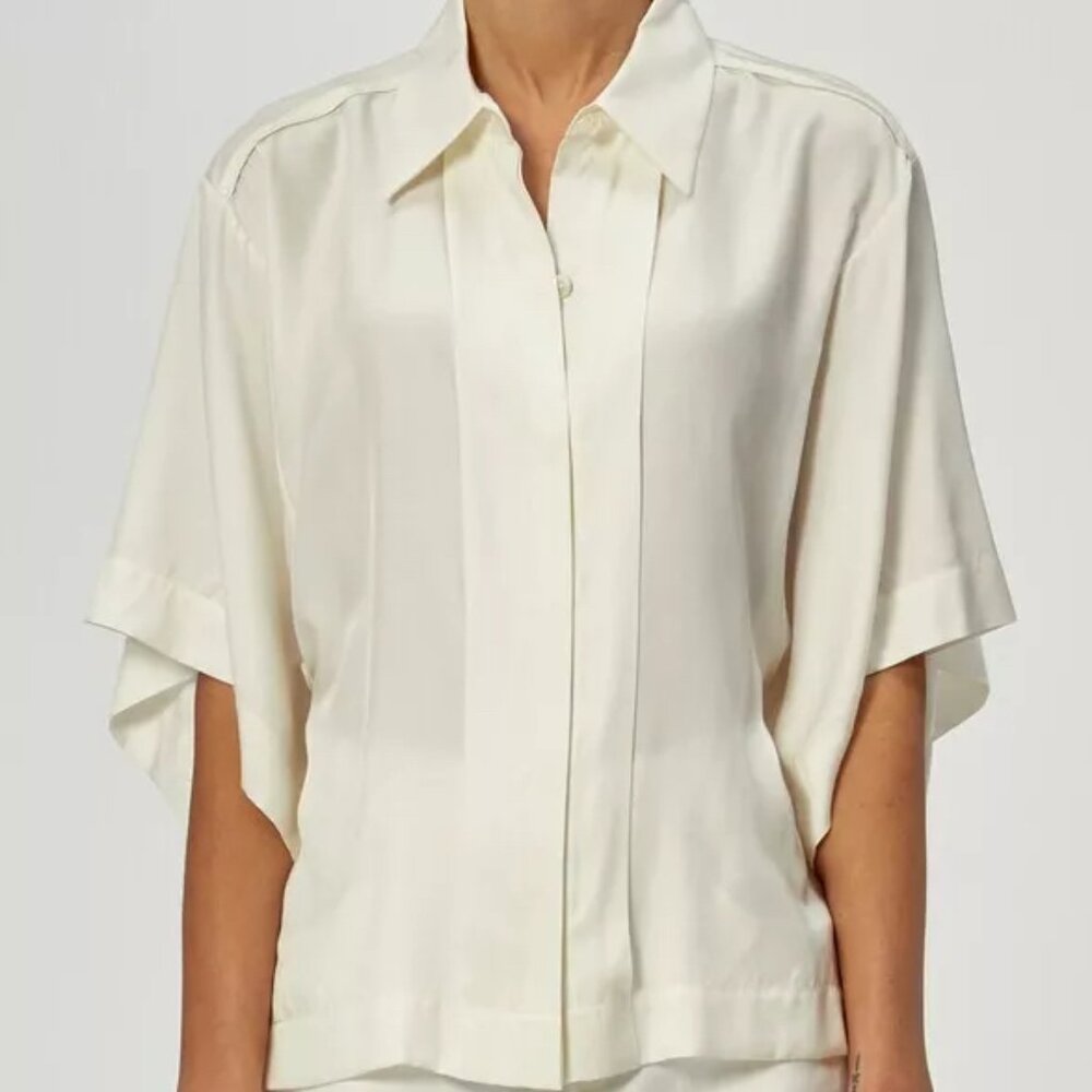 NWOT Equipment Chaney 3/4 Elbow Sleeve Viscose Silk Blouse / Size XS